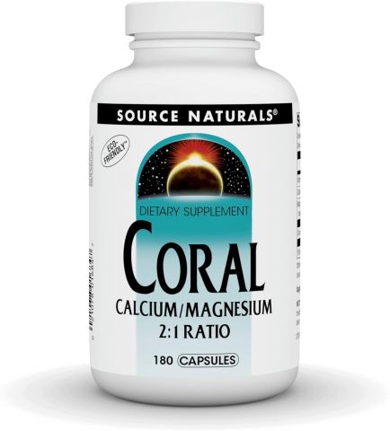 Coral Calcium / Magnesium, 200 / 100mg, 180 Capsules